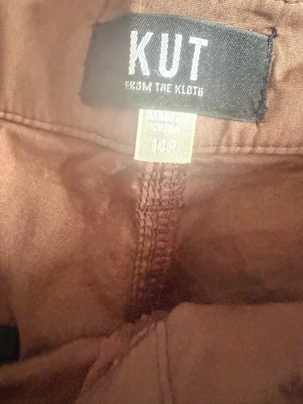 Kut From The Kloth Charlene Wide Leg High Rise Cotton Stretch Pants Size 14P NWT - Picture 6 of 6